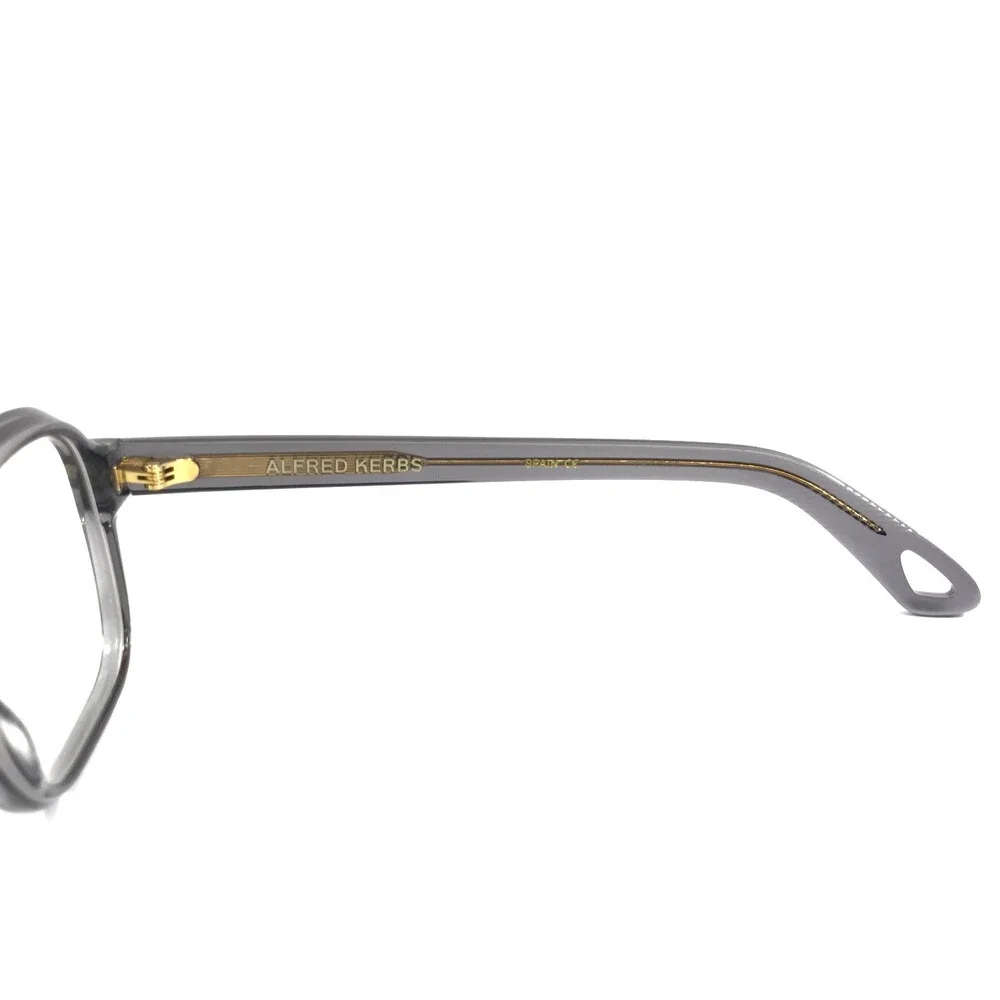 Alfred Kerbs Eyeglasses Frames LUCIO GY Shiny Clear Gray Aviator 59-15-145